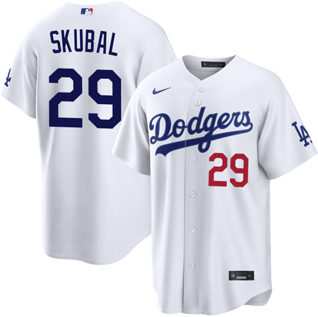 Men's White Los Angeles Dodgers #29 Tarik Skubal 2026 Home Limited Stitched Baseball Jersey